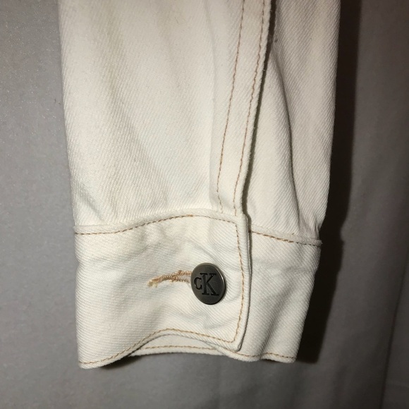 Calvin Klein Off White Size M Jeans Jacket. - Picture 5 of 8